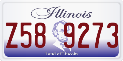 IL license plate Z589273