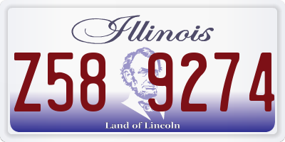 IL license plate Z589274