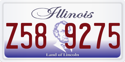 IL license plate Z589275