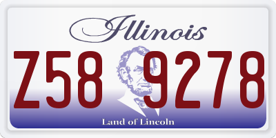 IL license plate Z589278