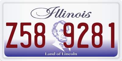 IL license plate Z589281