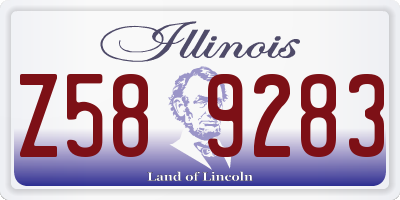 IL license plate Z589283