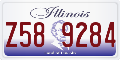 IL license plate Z589284