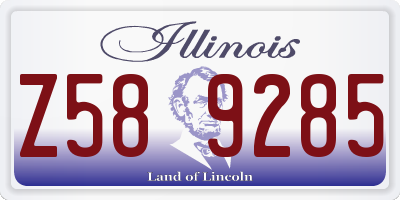 IL license plate Z589285