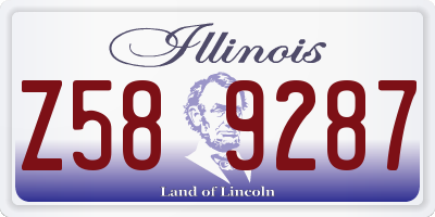 IL license plate Z589287