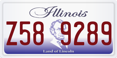 IL license plate Z589289
