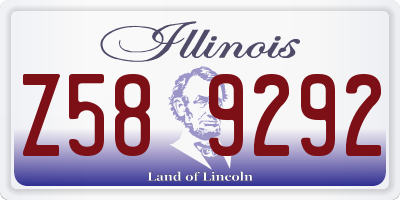 IL license plate Z589292
