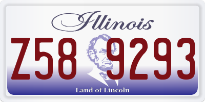 IL license plate Z589293