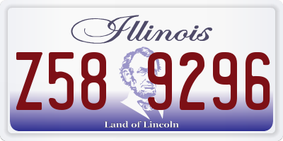 IL license plate Z589296
