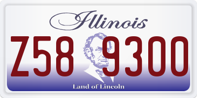 IL license plate Z589300