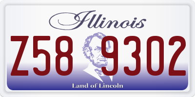 IL license plate Z589302