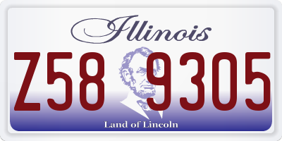 IL license plate Z589305