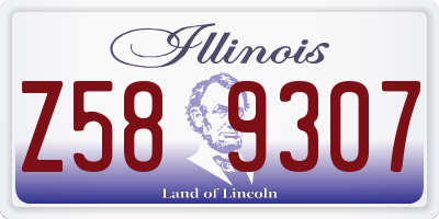 IL license plate Z589307