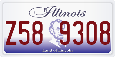 IL license plate Z589308