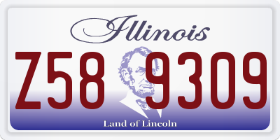 IL license plate Z589309