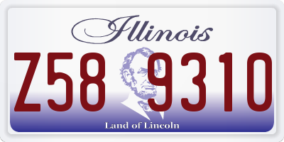 IL license plate Z589310