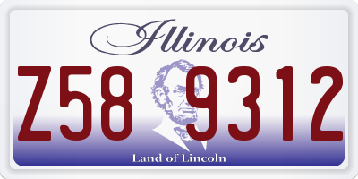IL license plate Z589312