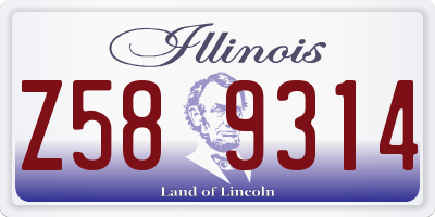 IL license plate Z589314