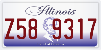 IL license plate Z589317