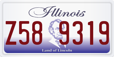IL license plate Z589319