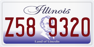 IL license plate Z589320