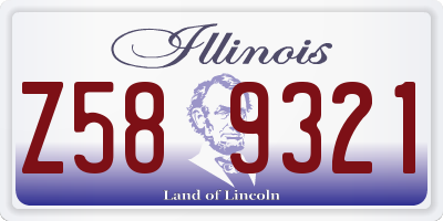 IL license plate Z589321