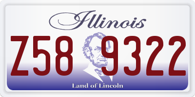 IL license plate Z589322