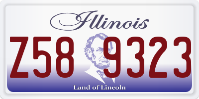 IL license plate Z589323