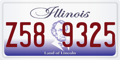 IL license plate Z589325
