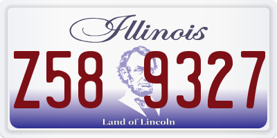 IL license plate Z589327