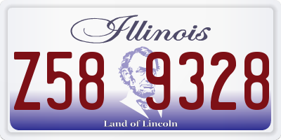 IL license plate Z589328