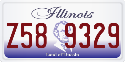 IL license plate Z589329