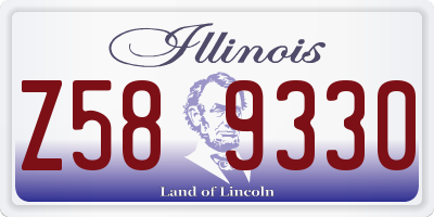 IL license plate Z589330