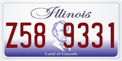 IL license plate Z589331