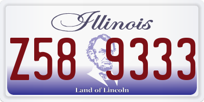 IL license plate Z589333