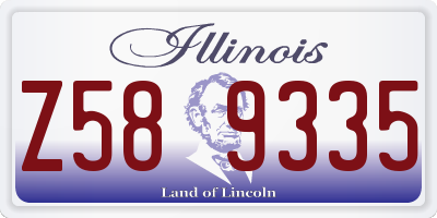 IL license plate Z589335