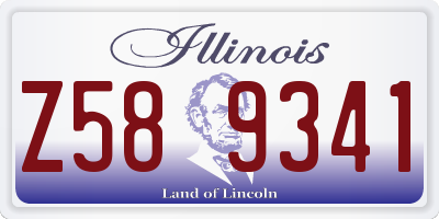 IL license plate Z589341