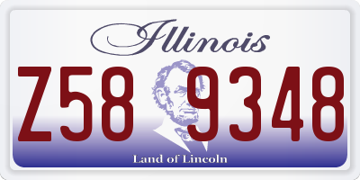 IL license plate Z589348