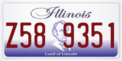 IL license plate Z589351
