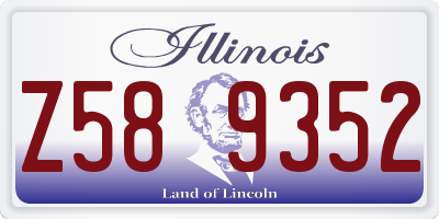 IL license plate Z589352