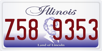 IL license plate Z589353