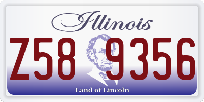 IL license plate Z589356