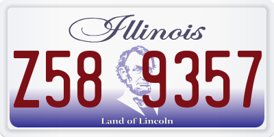 IL license plate Z589357