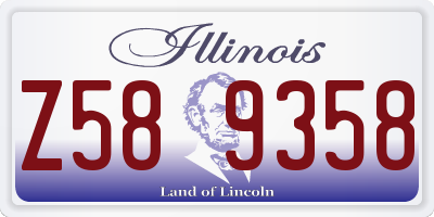 IL license plate Z589358
