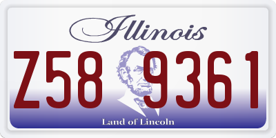 IL license plate Z589361