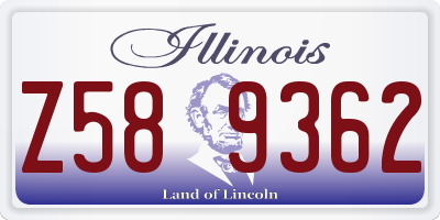 IL license plate Z589362