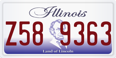 IL license plate Z589363