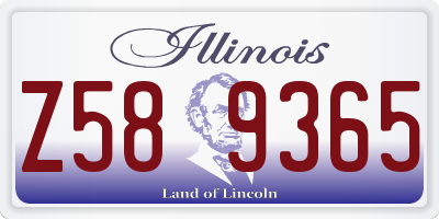 IL license plate Z589365
