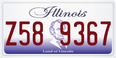 IL license plate Z589367