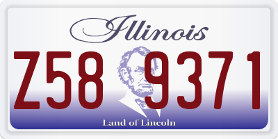 IL license plate Z589371